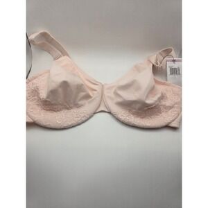 New Bali Warners Lace N Smooth Underwire Bra 40D Light‎ Pink Full Coverage